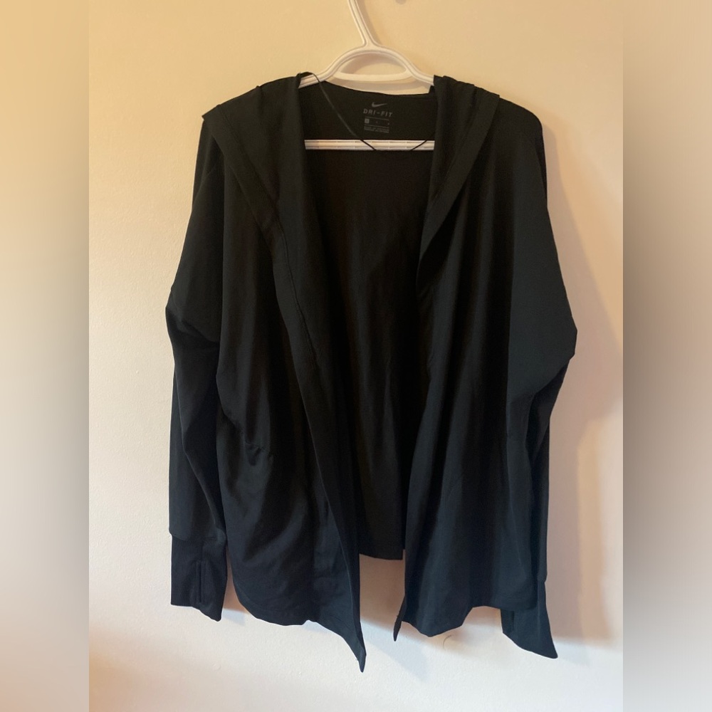 Nike Yoga Dri Fit Open Hooded Cardigan Size Large